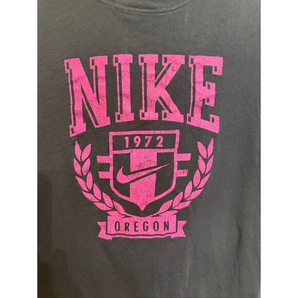 Nike Girls Oregon Crew Neck Short Sleeve Logo Graphic T-shirt Gray Small - Picture 2 of 8
